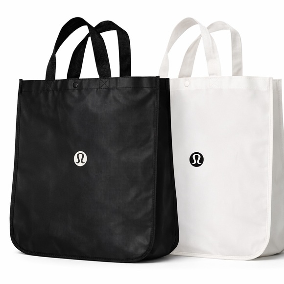 lululemon athletica Handbags - lululemon athletica Black and White Tote Bag Set